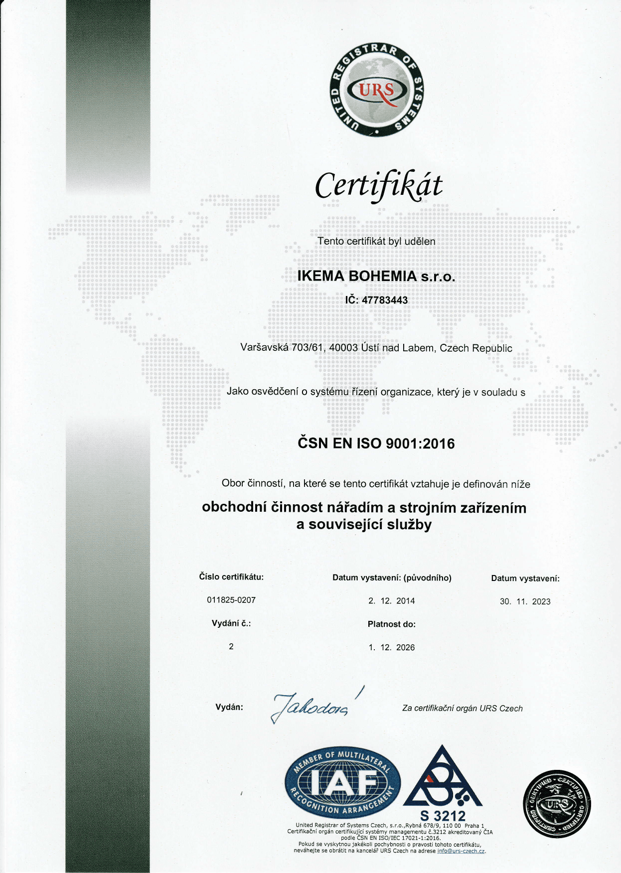 Certifikace ISO 9001