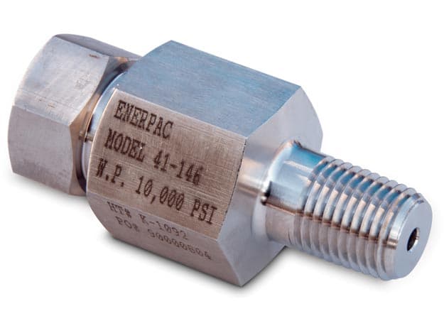41166, High Pressure Fitting, Adapter, .38" F cone to 3/8" M NPTF