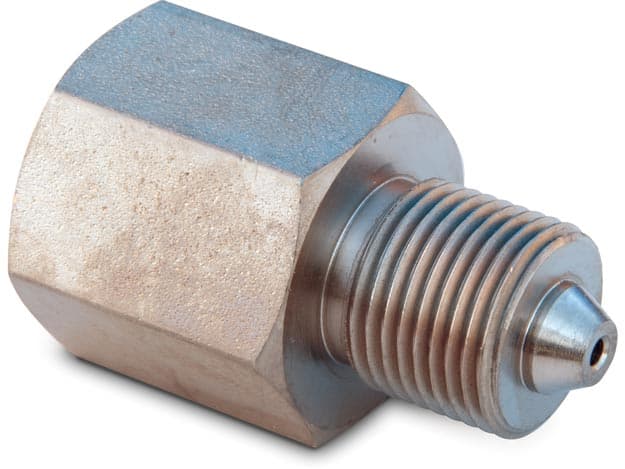 41366, Hochdruckanschluss, Adapter, 0,38" M-Kegel auf 3/8" F NPTF