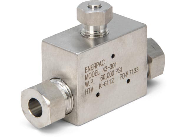 43301, Ultrahochdruckverschraubung, Manometer-T-Stück, 0,38-Zoll-Konusseite, 0,25-Zoll-Konus-Manometeranschluss