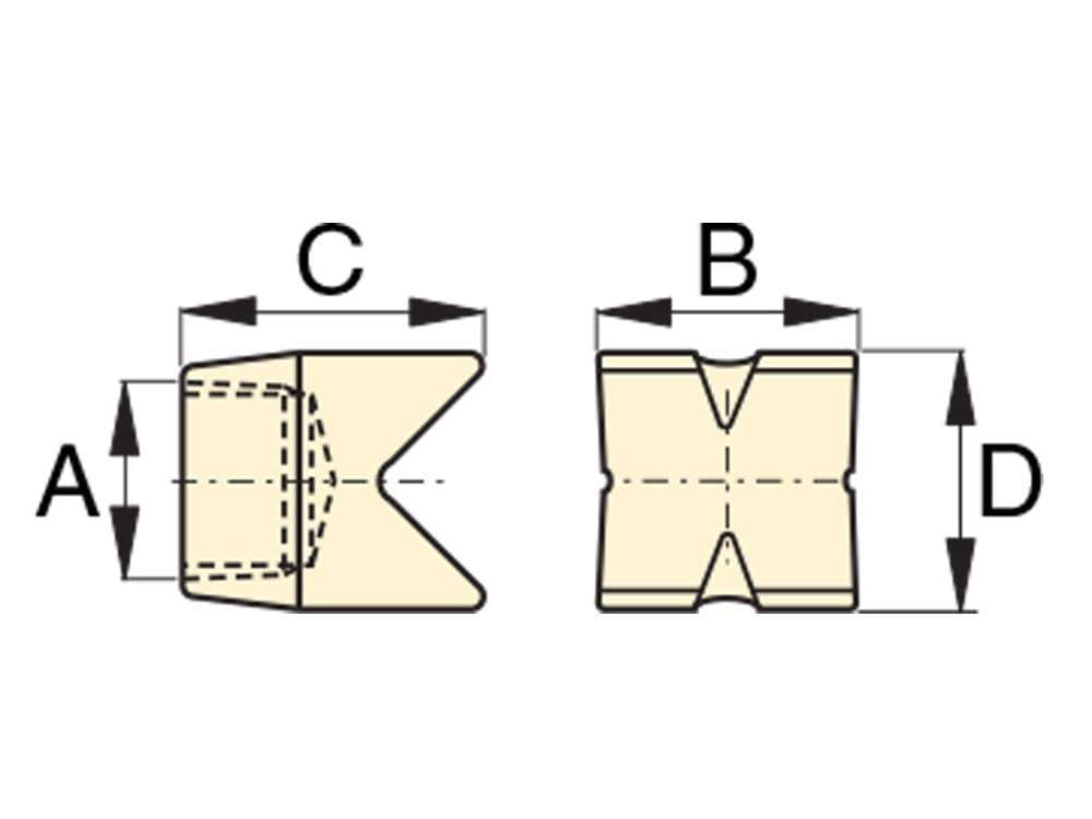 A15, 5-Tonnen-RC-Zylinderaufsatz, 90-Grad-V-Basis – Produktabmessungen (mm)