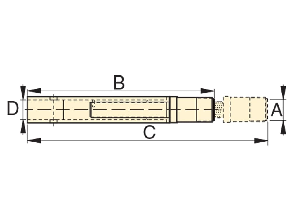 A285, 5 ton RC Cylinder Attachment, Adjustable Extension – Product Dimensions (mm)