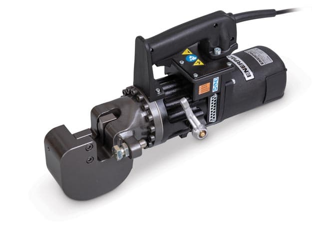 EFBE5017B, kapacita 29,8 tun, elektrický střihač plochých tyčí, maximální šířka materiálu 17 mm, 120 V