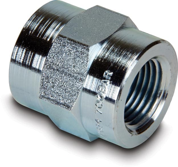 FZ1614, Hochdruckverschraubung, Kupplung, 10.000 psi maximaler Betriebsdruck, Anschluss von 3/8" NPTF Innengewinde auf 3/8" NPTF Innengewinde