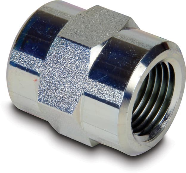 FZ1625, Hochdruckanschlussstück, Reduzieranschluss, 10.000 psi maximaler Betriebsdruck, Anschluss von 1/2" NPTF-Innengewinde auf 3/8" NPTF-Innengewinde