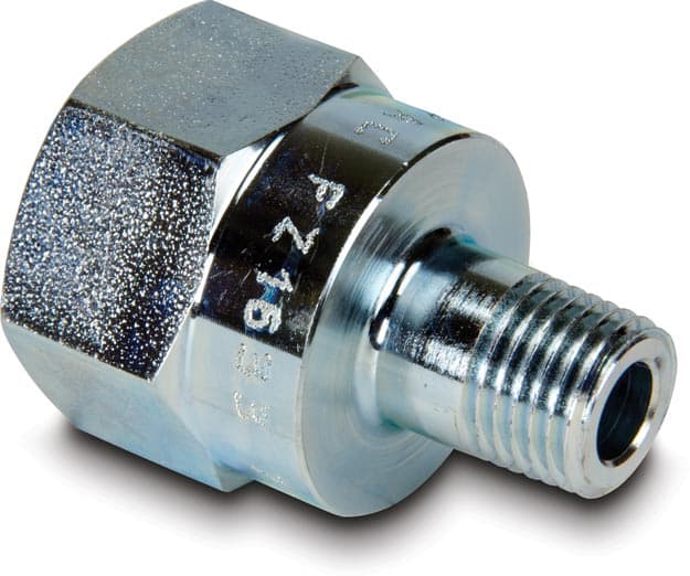 FZ1633, High Pressure Fitting, Adapter, 10,000 psi Maximum Operating Pressure, Connection from 1/2" NPTF Female to 1/4" NPTF Male