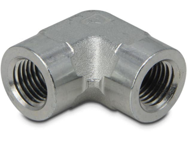 FZ1638, High Pressure Fitting, Elbow, 10,000 psi Maximum Operating Pressure, Connection from 1/4" NPTF to 1/4" NPTF