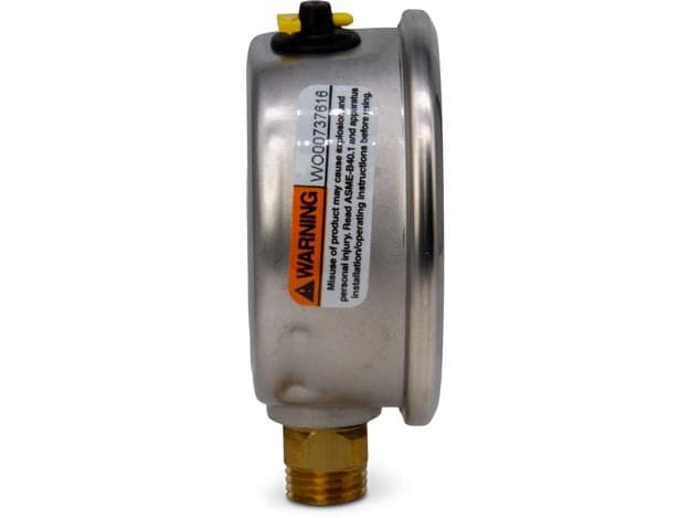 G2509L, Hydraulic Pressure Gauge, 63 mm Face, Lower Mount, Glycerine Filled, 100 maximum psi