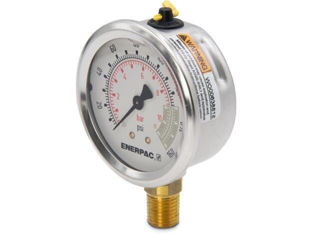 G2510L, hydraulisches Manometer, 63 mm Durchmesser, untere Montage, mit Glyzerin gefüllt, 160 maximal psi
