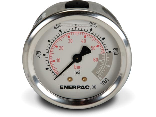 G2531R, Hydraulic Pressure Gauge, 63 mm Face, Center Rear Mount, Glycerine Filled, 1,000 maximum psi