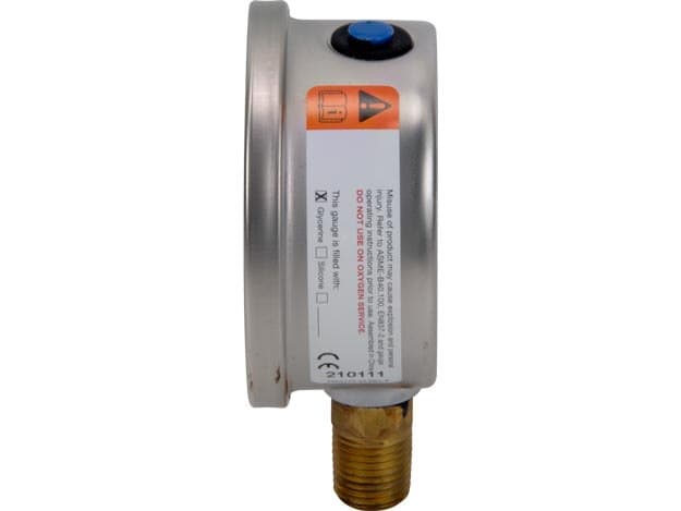 G2536L, Hydraulic Pressure Gauge, 63 mm Face, Lower Mount, Glycerine Filled, 15,000 maximum psi