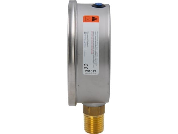 G4040L, hydraulisches Manometer, 100 mm Durchmesser, untere Montage, mit Glyzerin gefüllt, maximal 15.000 psi