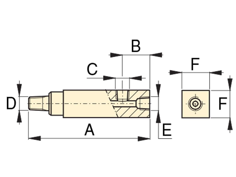 GA3, Manometeradapter, 1/4 Zoll NPT-Manometeranschluss, 10.000 psi – Produktabmessungen (mm)