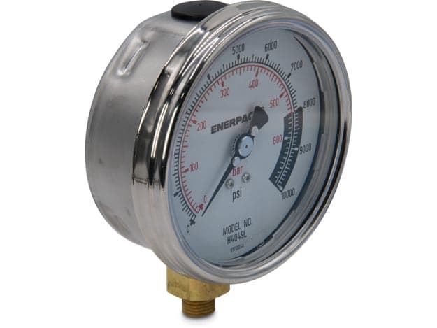 H4049L, Hydraulikmanometer, 100 mm Durchmesser, untere Montage, hoher Zyklus, maximal 10.000 psi