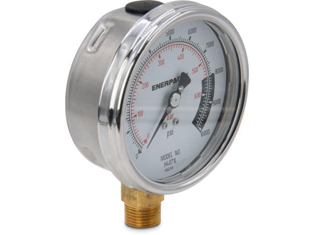 H4071L, Hydraulikmanometer, 100 mm Durchmesser, untere Montage, hoher Zyklus, maximal 10.000 psi