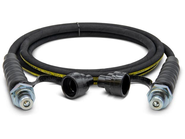 HC9210C, 3.0 m, Heavy-duty Rubber High Pressure Hydraulic Hose, 6.4 mm Internal Diameter, with CH604 Coupler