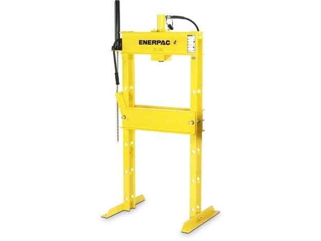 Hydraulický lis IPA1244, 10 tun, H-rám s dvojčinným válcem RR1010 a vzduchovým čerpadlem XA12V