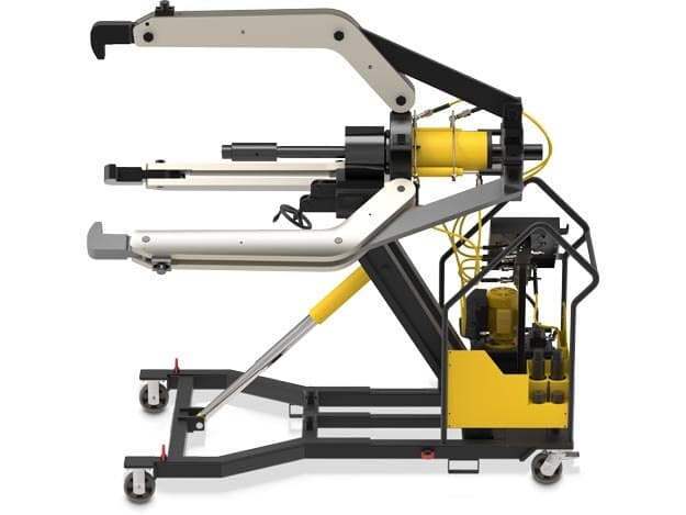 LGH3100E, 100 tun, 3 čelisti, sada stahováků s hydraulickým zámkem a rukojetí s vozíkem a elektrickým čerpadlem, 230 V
