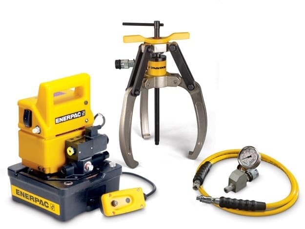 LGHS310EE, 10 tun, 3 čelisti, sada stahováků s hydraulickým zámkem a rukojetí s elektrickým čerpadlem, 230 V
