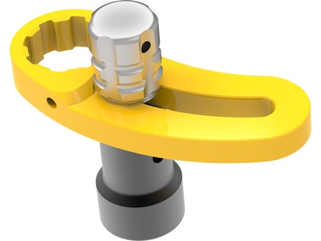 RAWB10033CUP, gebogener Reaktionsarm, Radverschraubung 1-Zoll-Antrieb, 33-mm-Cup