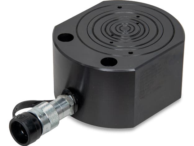 RLT111, 12,5 Tonnen Tragfähigkeit, 40 mm Hub, mehrstufiger Teleskop-Hydraulikzylinder mit geringer Höhe
