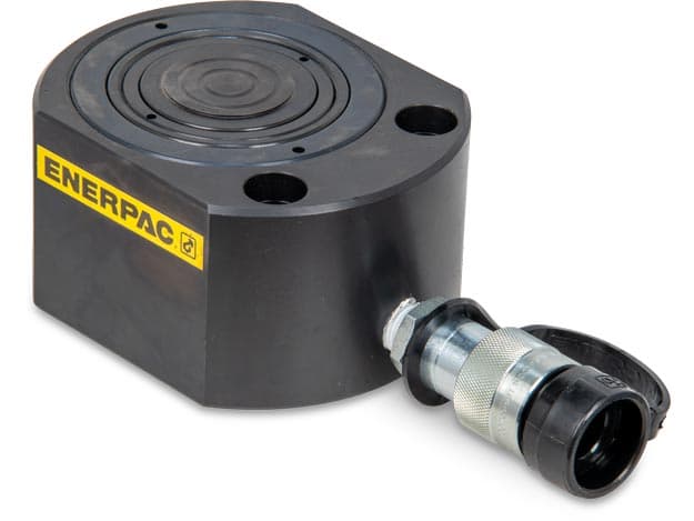 RLT230, nosnost 26,1 tuny, zdvih 27 mm, teleskopický hydraulický válec s nízkou výškou, vícestupňový