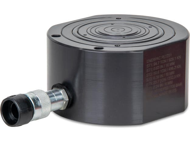 RLT231, 26,1 Tonnen Tragfähigkeit, 32 mm Hub, mehrstufiger Teleskop-Hydraulikzylinder mit geringer Höhe