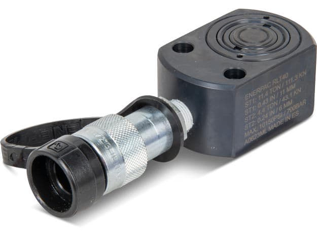 RLT40, 4.8 ton Capacity, 17 mm Stroke, Low Height Multi-stage, Telescopic Hydraulic Cylinder
