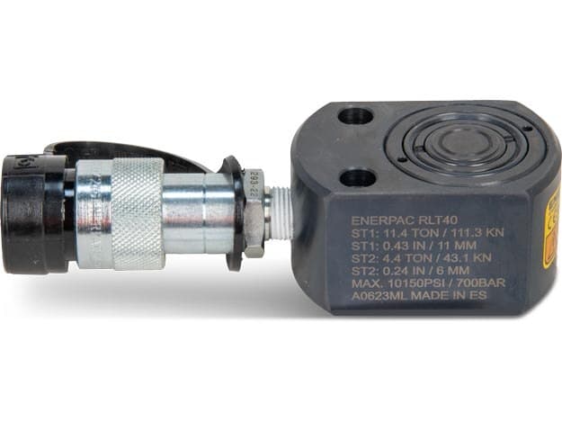 RLT40, 4.8 ton Capacity, 17 mm Stroke, Low Height Multi-stage, Telescopic Hydraulic Cylinder