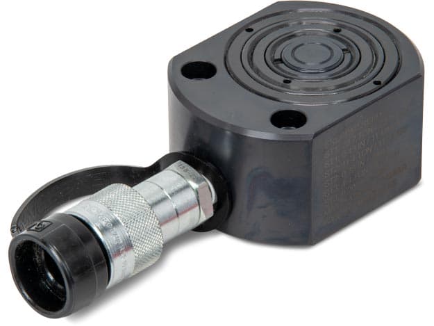 RLT41, 4,8 Tonnen Tragfähigkeit, 23 mm Hub, mehrstufiger Teleskop-Hydraulikzylinder mit geringer Höhe