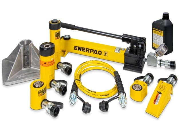 SC10HTBW, 10 Tonnen, vier Hydraulikzylinder und Handpumpen-Werkzeugkastenset auf Rädern