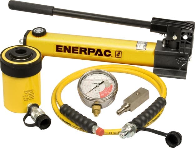 SCH202H, 20 Ton, 51 mm Stroke, Hollow Hydraulic Cylinder and Hand Pump Set