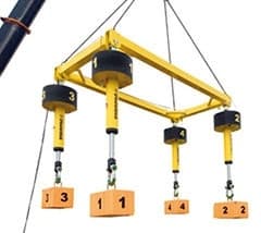 SHAS422540WE, autonomní synchronní zdvihací systém, 4 válce, nosnost 991 tun, zdvih 39 palců, bezdrátový řídicí systém, elektrické vedení EU