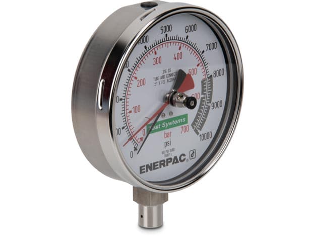 T6007L, Test System Gauge, Stainless Steel, 10,000 maximum psi