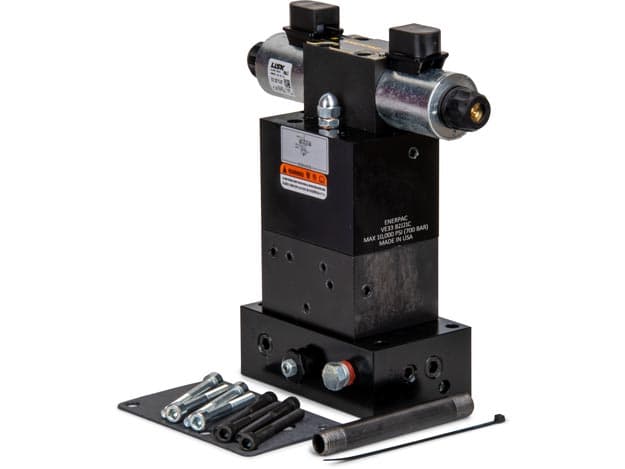 VE33, Pumpenmontiertes Wegeventil, Magnetventil, 3-Wege, 3 Positionen, Tandem-Mitte, verriegelbar