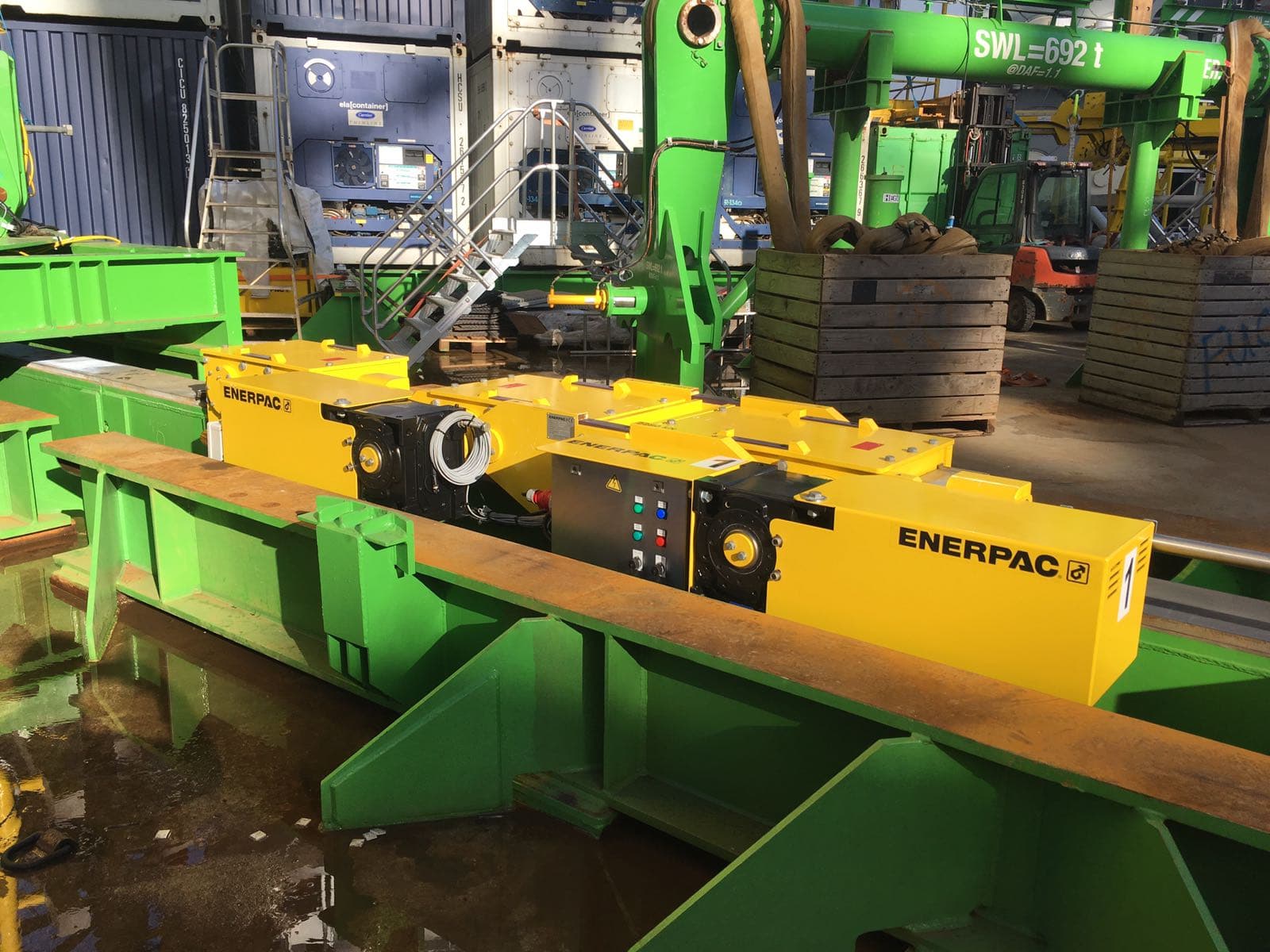 Trolley System Speeds Up Offshore Wind Transition Piece Load Out