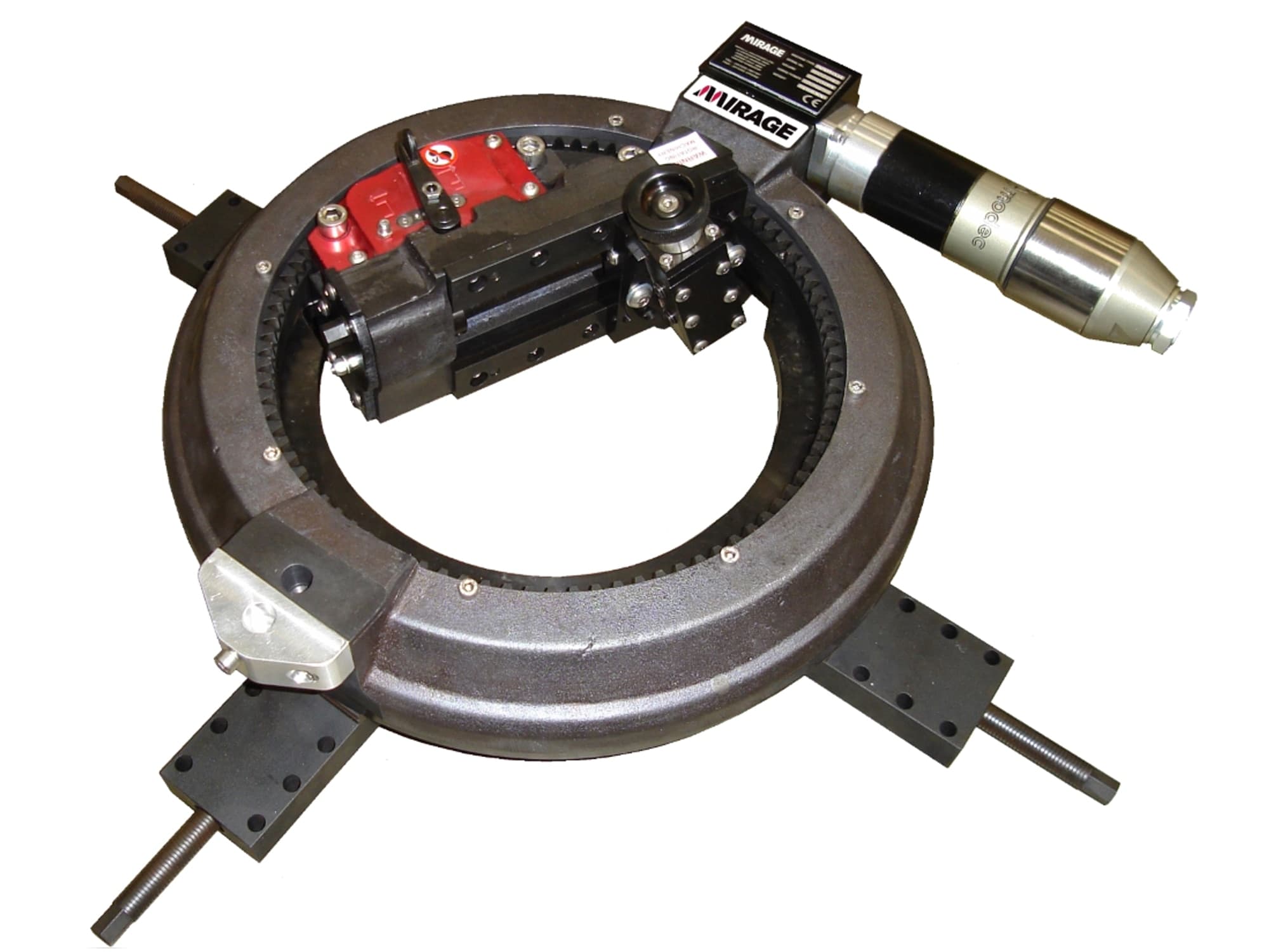 MM300E, stroj pro vnější montáž příruby, průměr čela 0-12" (0-305 mm)