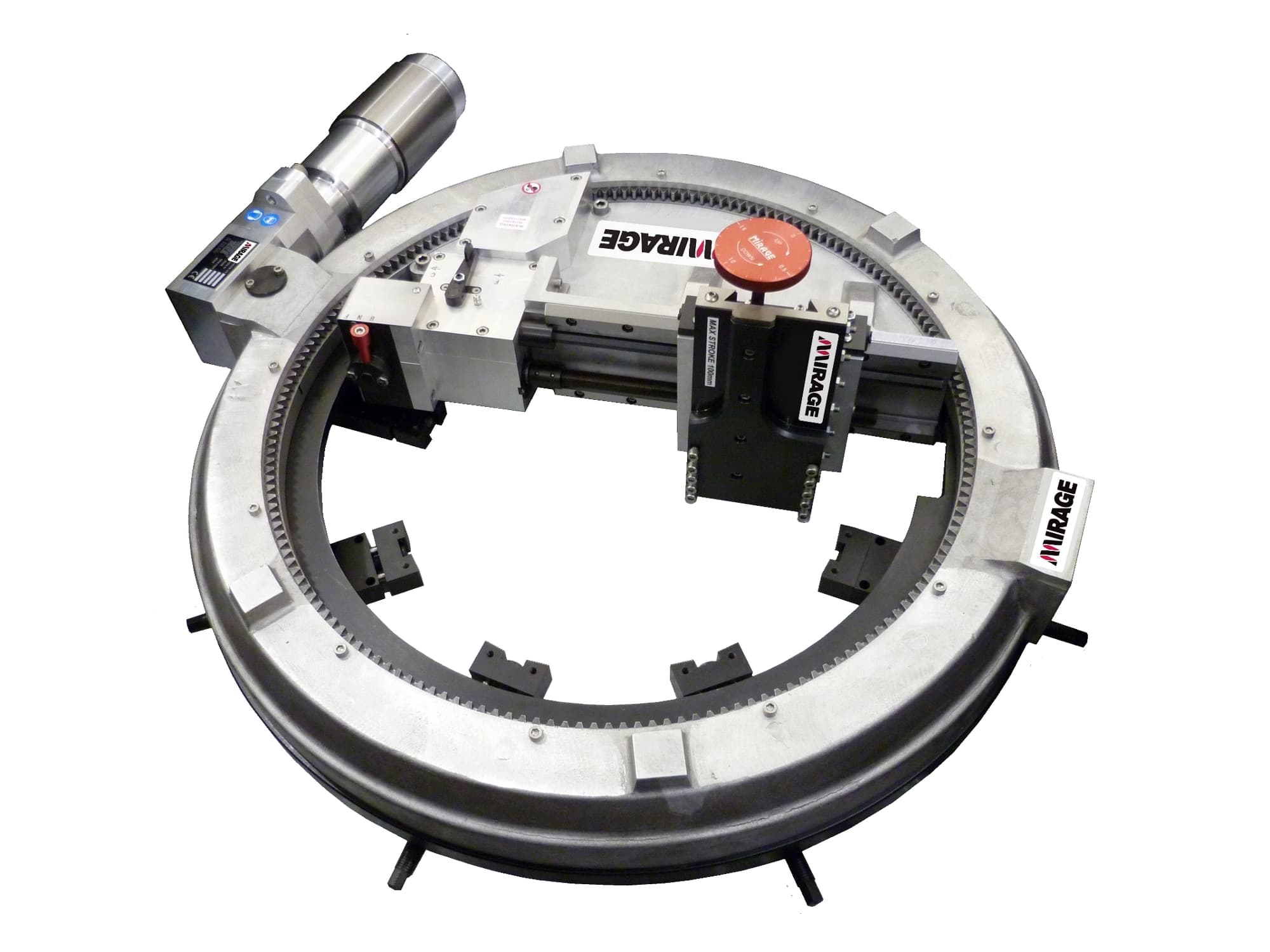 MM600E, stroj pro vnější montáž příruby, průměr čela 0-24" (0-610 mm)