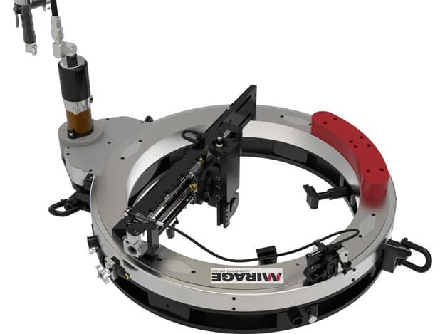 MM760E-H, stroj pro vnější montáž příruby, průměr čela 0-30" (0-762 mm), hydraulický