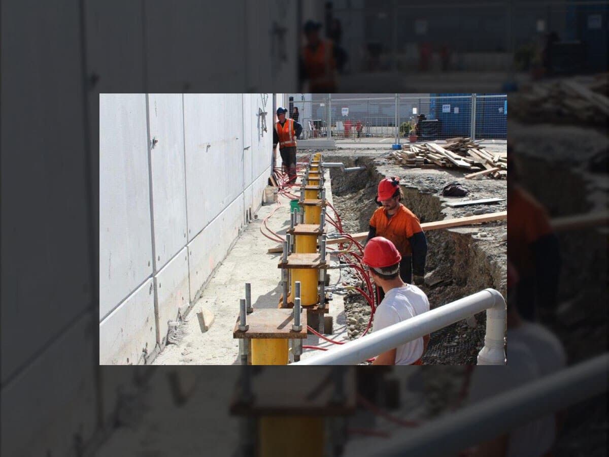 Repairing a Building's Foundation after an Earthquake