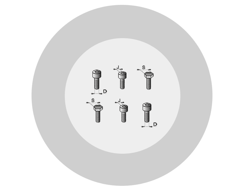 Hexagon Nut and Bolt Sizes