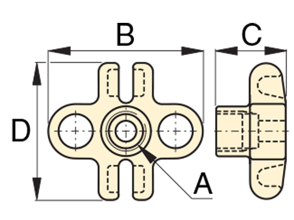 A5, 5 ton RC Cylinder Attachment, Double Chain Plate – Product Dimensions (mm)