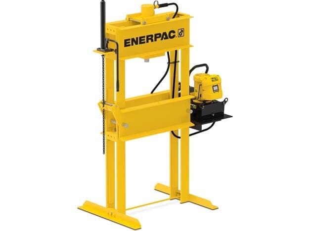 Hydraulický lis IPE5010, 50 tun, H-rám s jednočinným válcem RC5013 a elektrickým čerpadlem ZE4320SBN