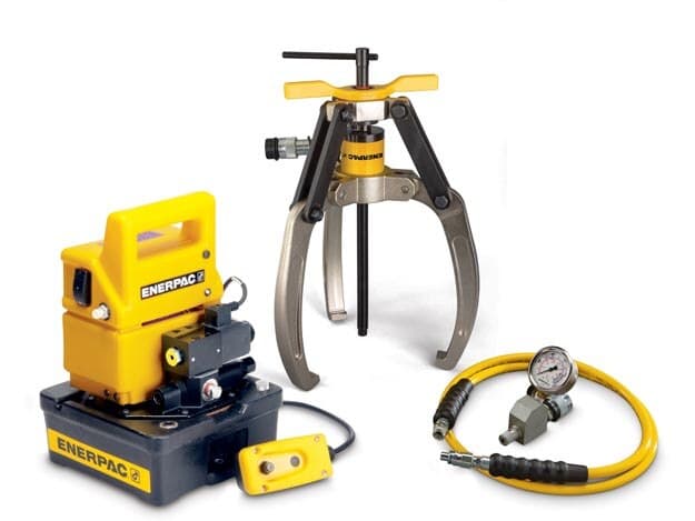 LGHS314EE, 14 tun, 3 čelisti, sada stahováků s hydraulickým zámkem a rukojetí s elektrickým čerpadlem, 230 V